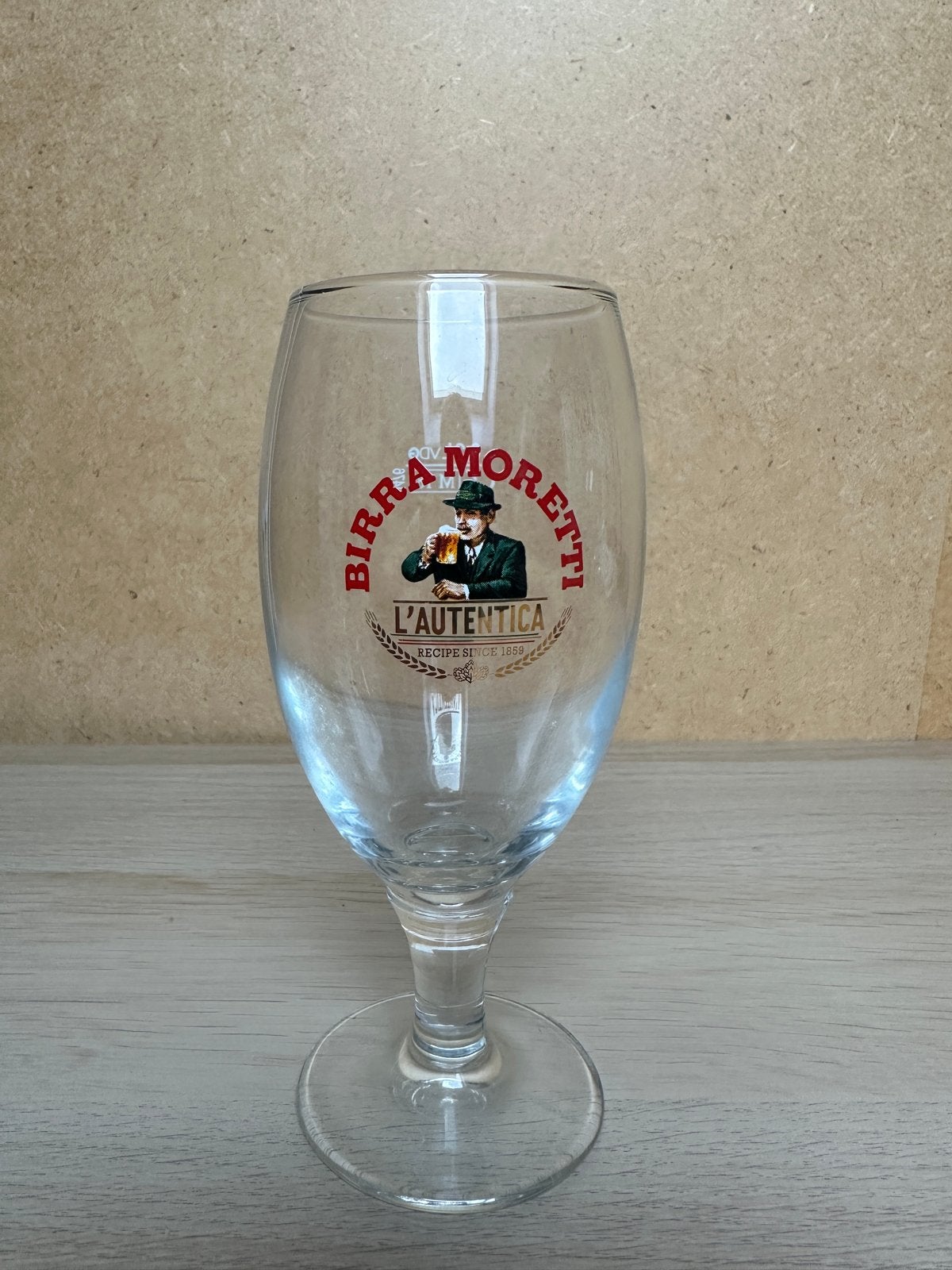Birra Moretti Bierglas - Veel beschikbaar!, Ophalen of Verzenden, Zo goed als nieuw, Glas, Modern