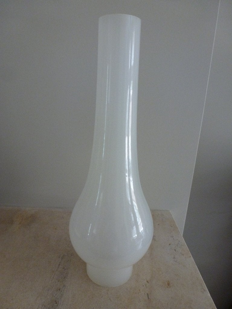 Petroleumlamp (zwaar) glas - 36 cm, Antiek en Kunst, Ophalen of Verzenden