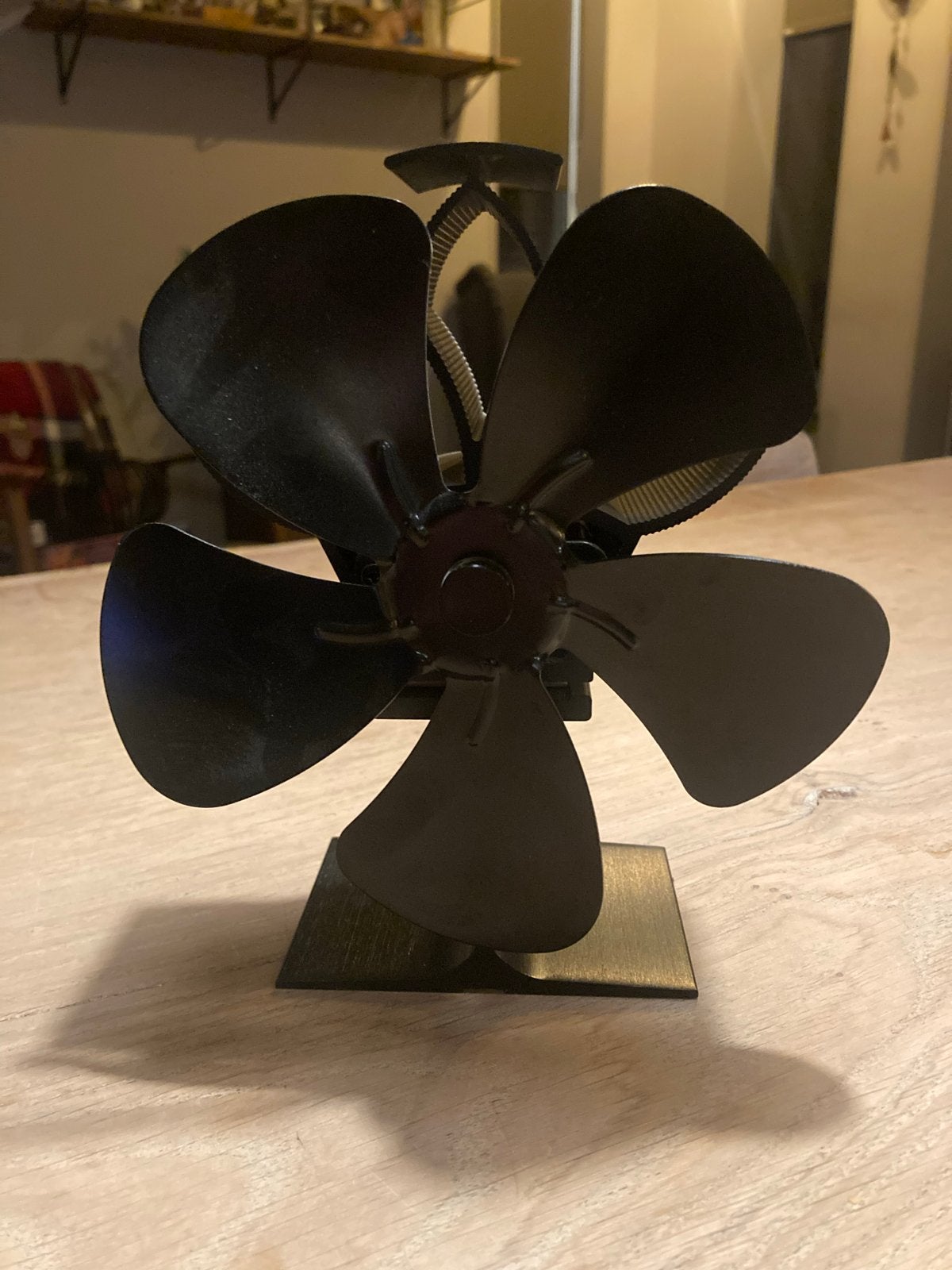 Warmte Aangedreven Kachel Ventilator - Zwart, Metaal, Gebruikt, Zwart, Ophalen of Verzenden