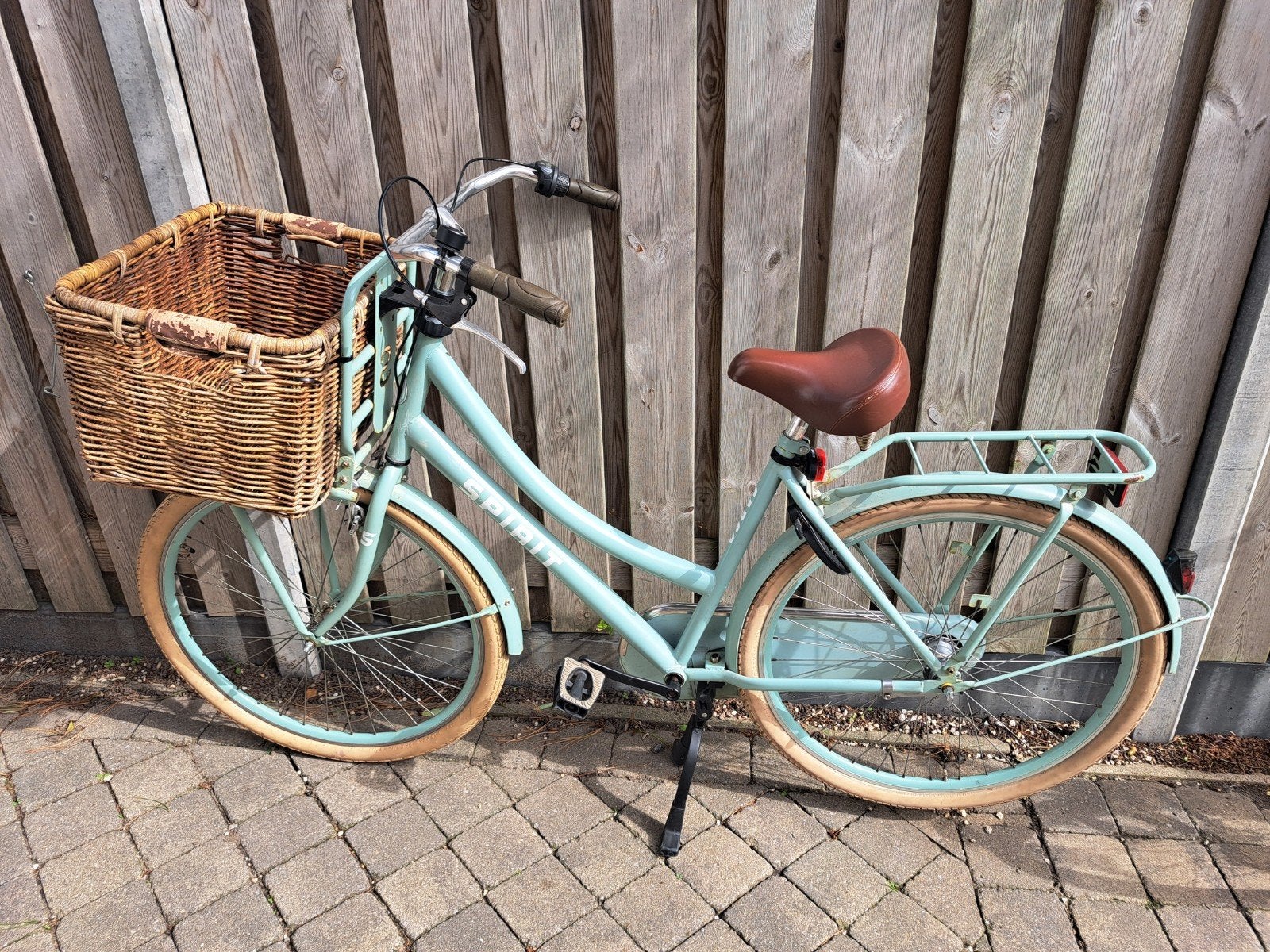 Spirit damesfiets met mand - Lichtblauw, Fietsen en Brommers, Terugtraprem, 50 tot 53 cm, Ophalen, Overige merken