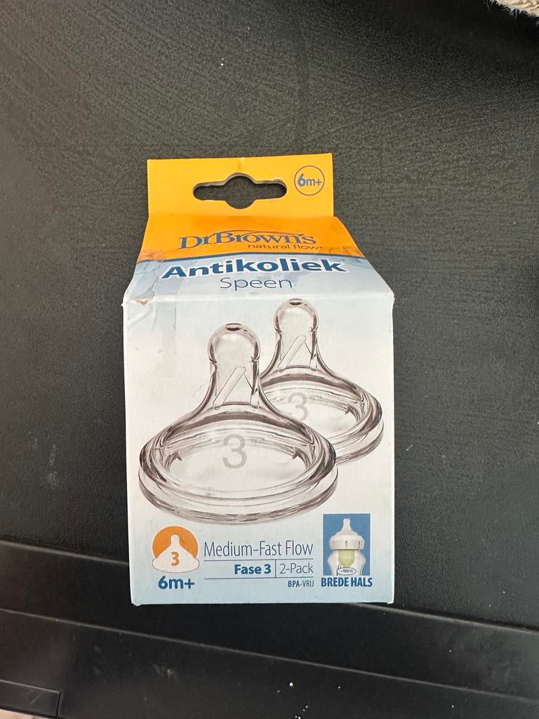 Dr. Brown's Antikoliek Speen Fase 3, Ophalen of Verzenden, Nieuw
