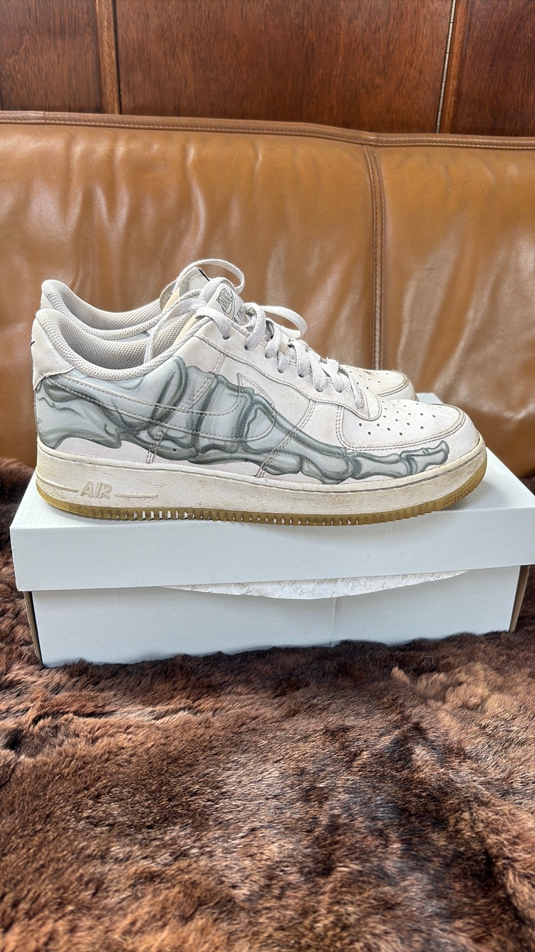 Nike airforce 1 skeleton 44, Ophalen of Verzenden, Gedragen, Wit