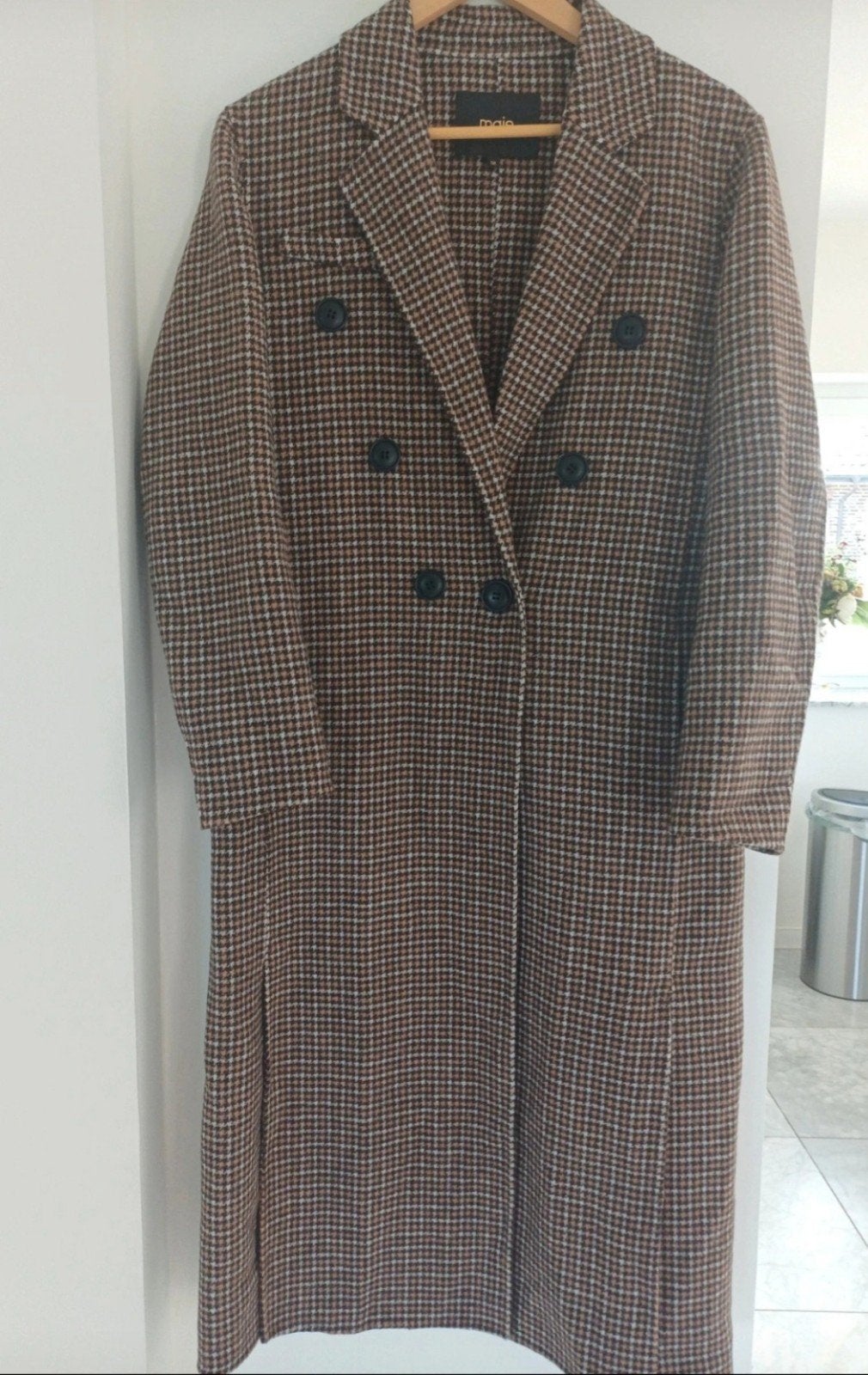 Maje winterjas maat 38 Nieuwstaat, Kleding | Dames, Maat 38/40 (M), Bruin, Ophalen of Verzenden, Maje