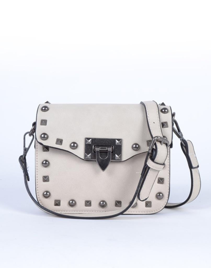 Schoudertasje  Studs beige nieuw, Ophalen of Verzenden, Nieuw, Beige, Schoudertasje