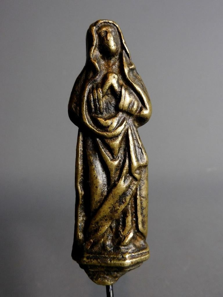 Antiek bronzen Maria - Madonna 16e eeuw, Verzenden