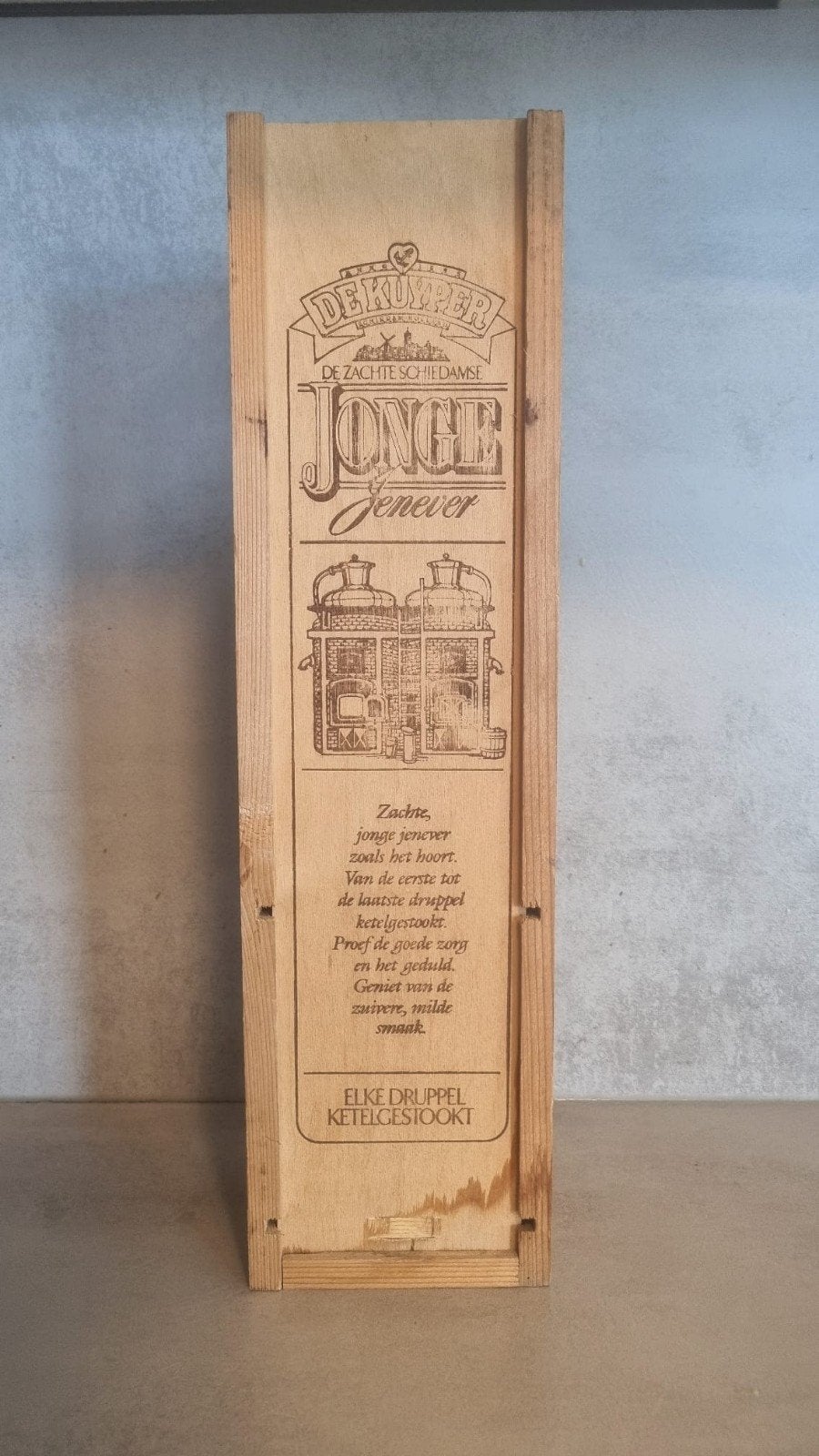 Leeg: Decoratie - De Kuyper Kist, Jonge Jenever - Schiedam, Ophalen of Verzenden, Gebruikt, Overige typen, Overige merken