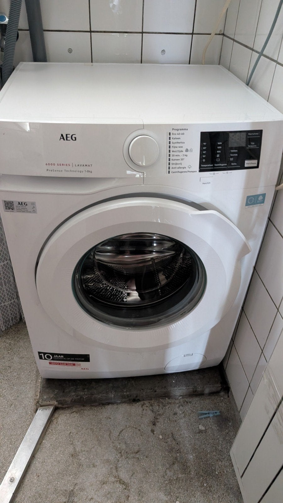 AEG 6000 SERIES LAVAMAT ProSense Technology 1-8kg Wasmachine, Ophalen, 1200 tot 1600 toeren, Handwasprogramma, 8 tot 10 kg