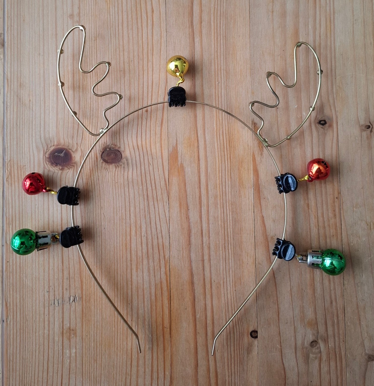 Kerstdiadeem / haarband  Rendiergewei met kerstbelletjes, Ophalen of Verzenden