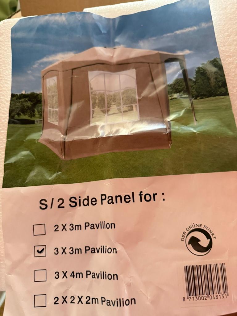 Zijwanden / side panels voor partytent 3x3 meter, Tuin en Terras, Ophalen, Gebruikt, Opvouwbaar, Minder dan 4 meter
