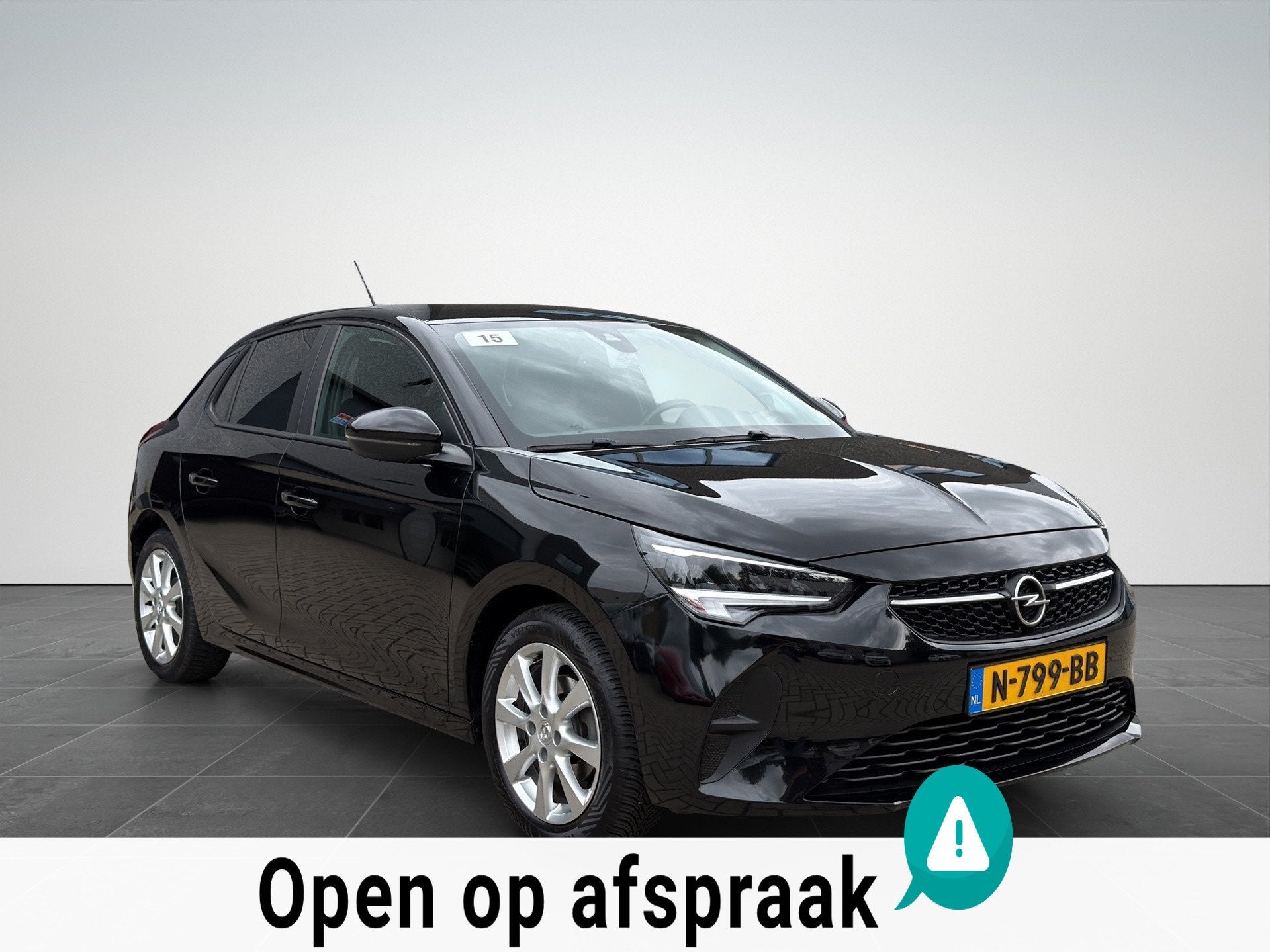 Opel Corsa 1.2 Edition Apple/Andriod Auto|Camera|Cruise, Voorwielaandrijving, Dealer onderhouden, 1199 cc, Zwart