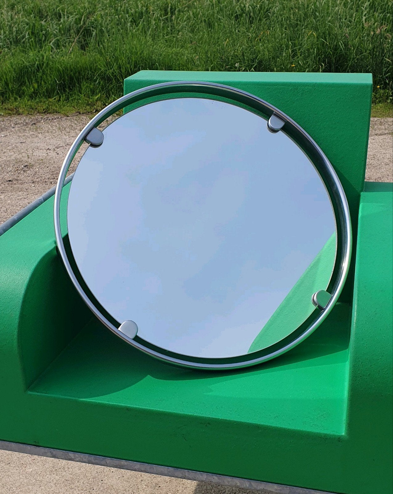 Vintage Egon Hillebrand spiegel ø 53 cm, Ophalen, Rond, Zo goed als nieuw, Minder dan 100 cm