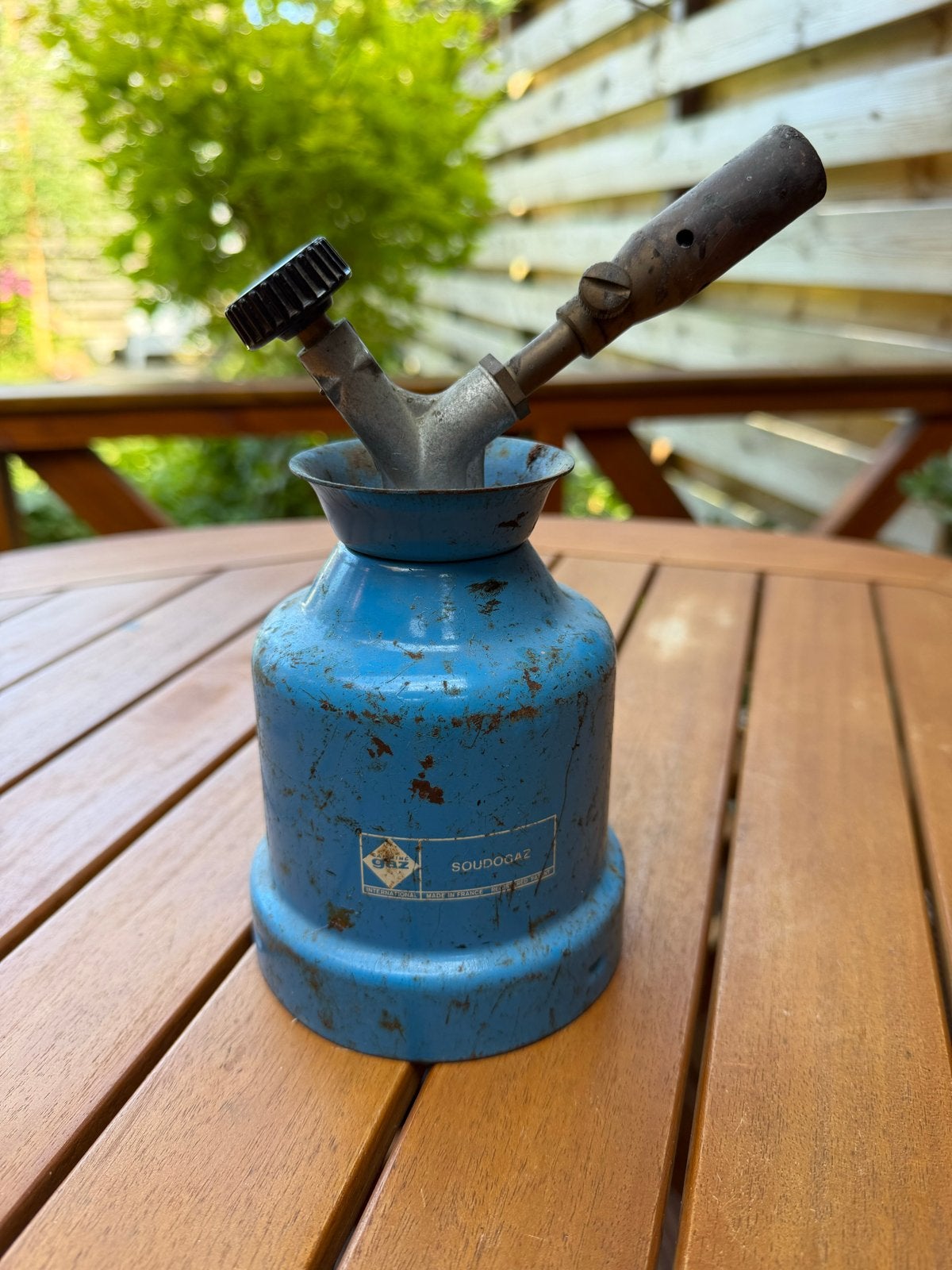 Vintage campingaz Soudogaz soldeerbrander - Blauw, Doe-het-zelf en Verbouw, Gereedschap | Handgereedschap, Ophalen, Gebruikt, Overige typen