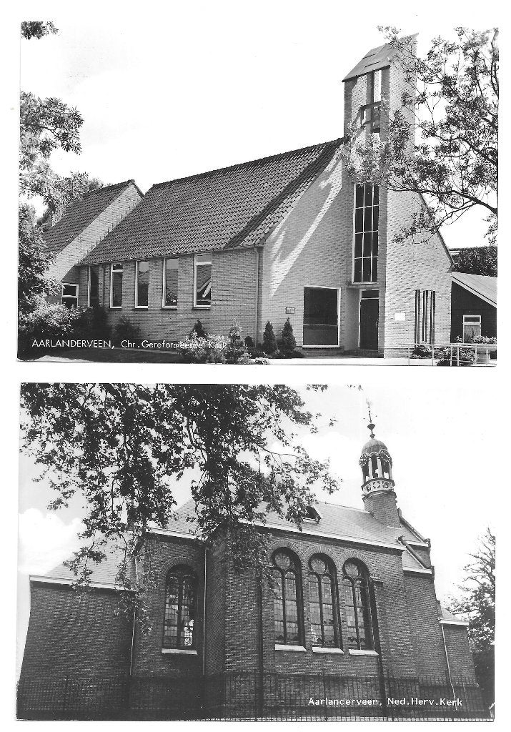 AK Aarlanderveen - Chr. Geref. Kerk en N.H. Kerk, Verzenden, 1960 tot 1980, Ongelopen, Zuid-Holland