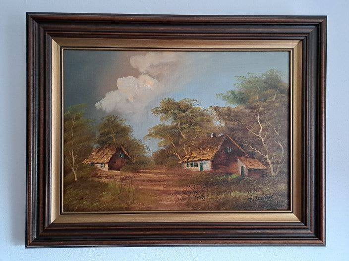 Schilderij Landelijk van Roelandt, Doek, Ophalen of Verzenden, Gesigneerd, Landschap
