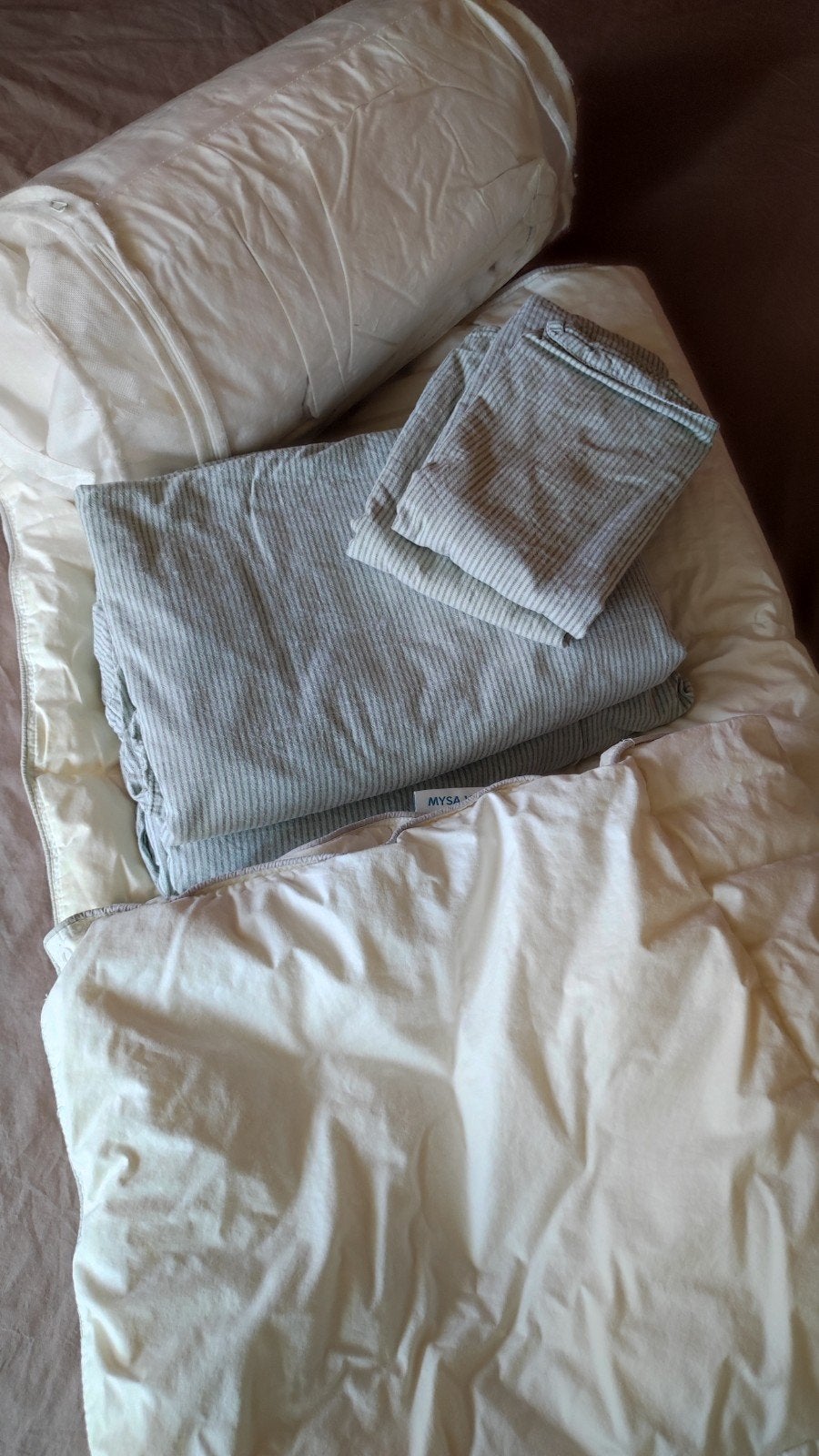 IKEA Mysa Vete Dekbed + overtrek - 2x 1 persoons dekbed, Ophalen, Gebruikt, Wit, Overige materialen
