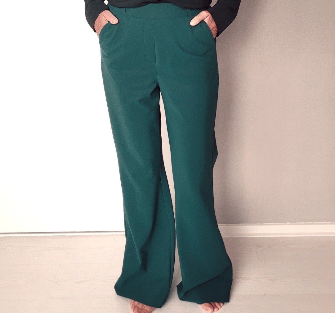 Studio Anneloes Flair Bonded broek L Dark teal Petrol, Studio Anneloes, Verzenden, Maat 42/44 (L), Zo goed als nieuw