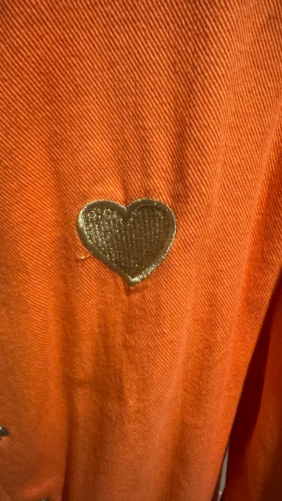 Oranje Jubylee jasje met gouden hartje, Kleding | Dames, Ophalen of Verzenden, Zo goed als nieuw, Maat 38/40 (M), Oranje