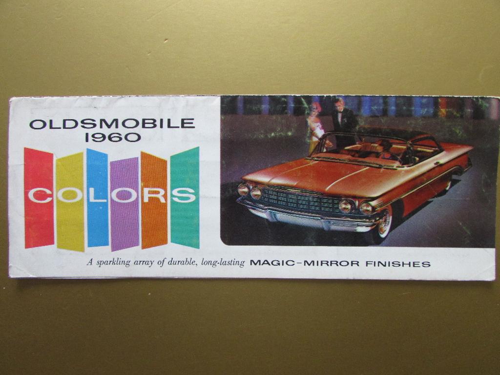 1960 Oldsmobile body kleurenfoldertje, Engels, Ophalen of Verzenden, Gelezen, Overige merken
