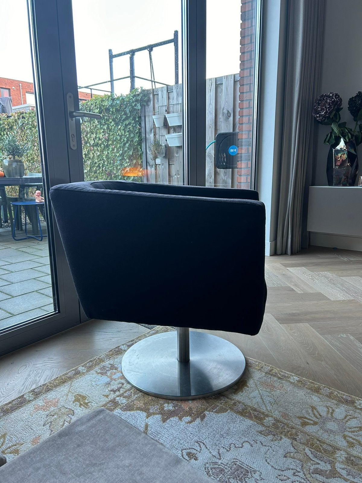 Mooie Machalke design draai fauteuil, Huis en Inrichting, Fauteuils, Ophalen, 75 tot 100 cm, Zo goed als nieuw, Stof