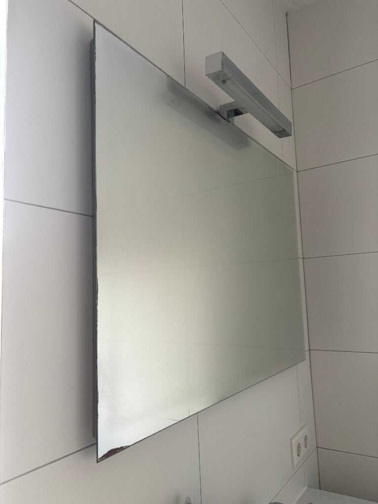 Badkamerspiegel evt met verlichting 60x90, Ophalen, Gebruikt, 75 tot 100 cm, Minder dan 100 cm