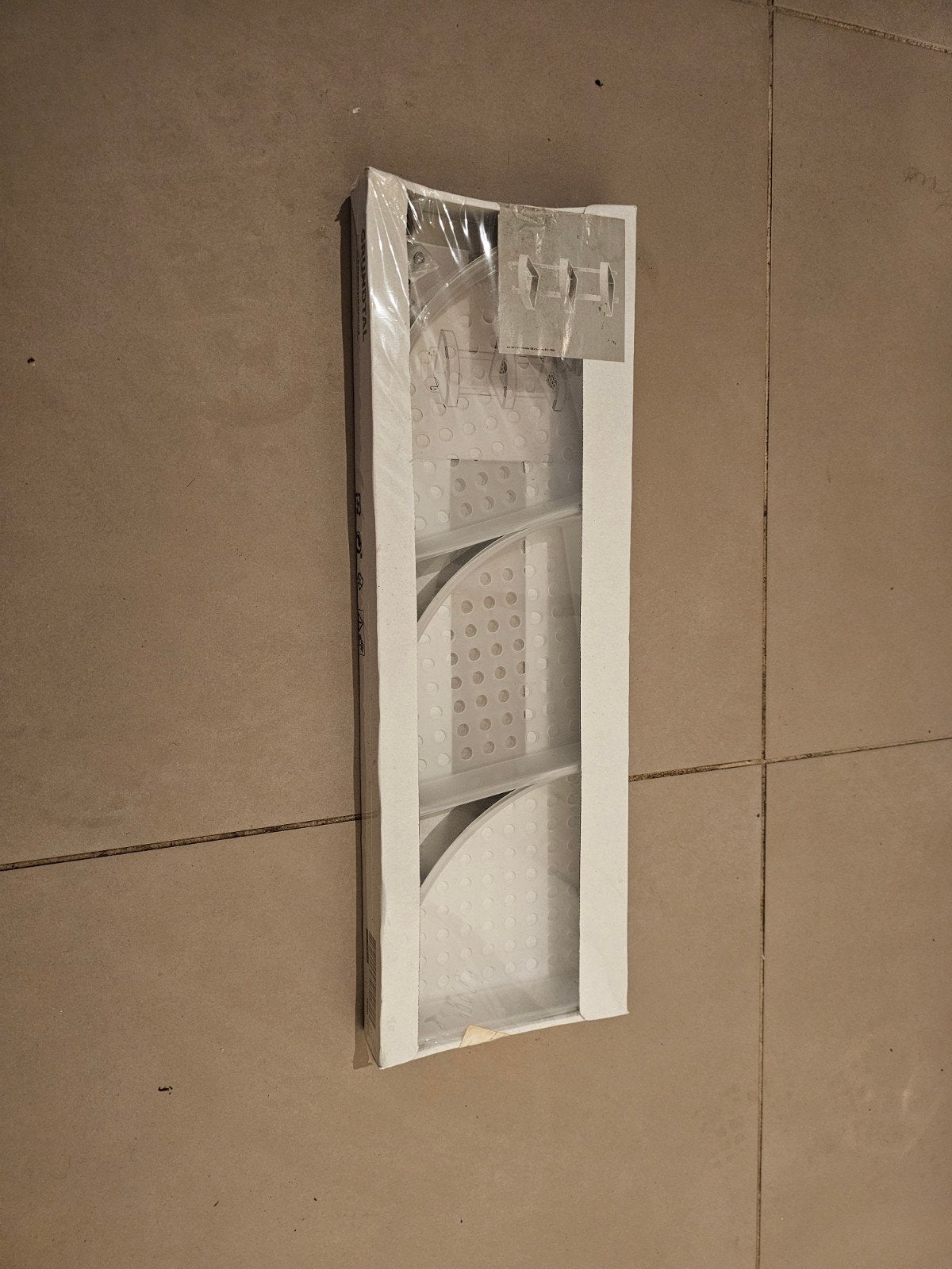 Nieuw Badkamerrek Ikea Grundtal- Hoekrek voor Douche of Bad, Huis en Inrichting, Ophalen, Nieuw, Wit, Badkamerrek