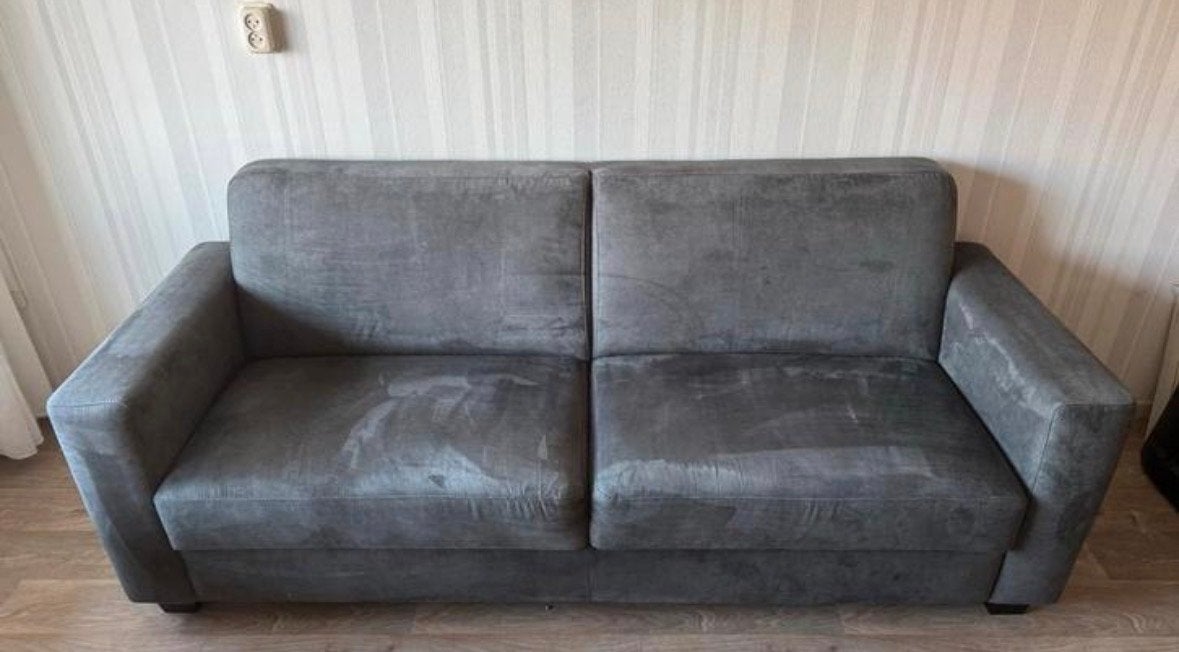 Mooie grijze bank, 2 jaar oud - Julianadorp, Ophalen, Gebruikt, Tweepersoons, 75 tot 100 cm