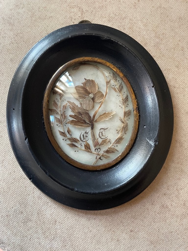 Memento Mori werkstukje met haar overleden meisje 1900, Ophalen of Verzenden