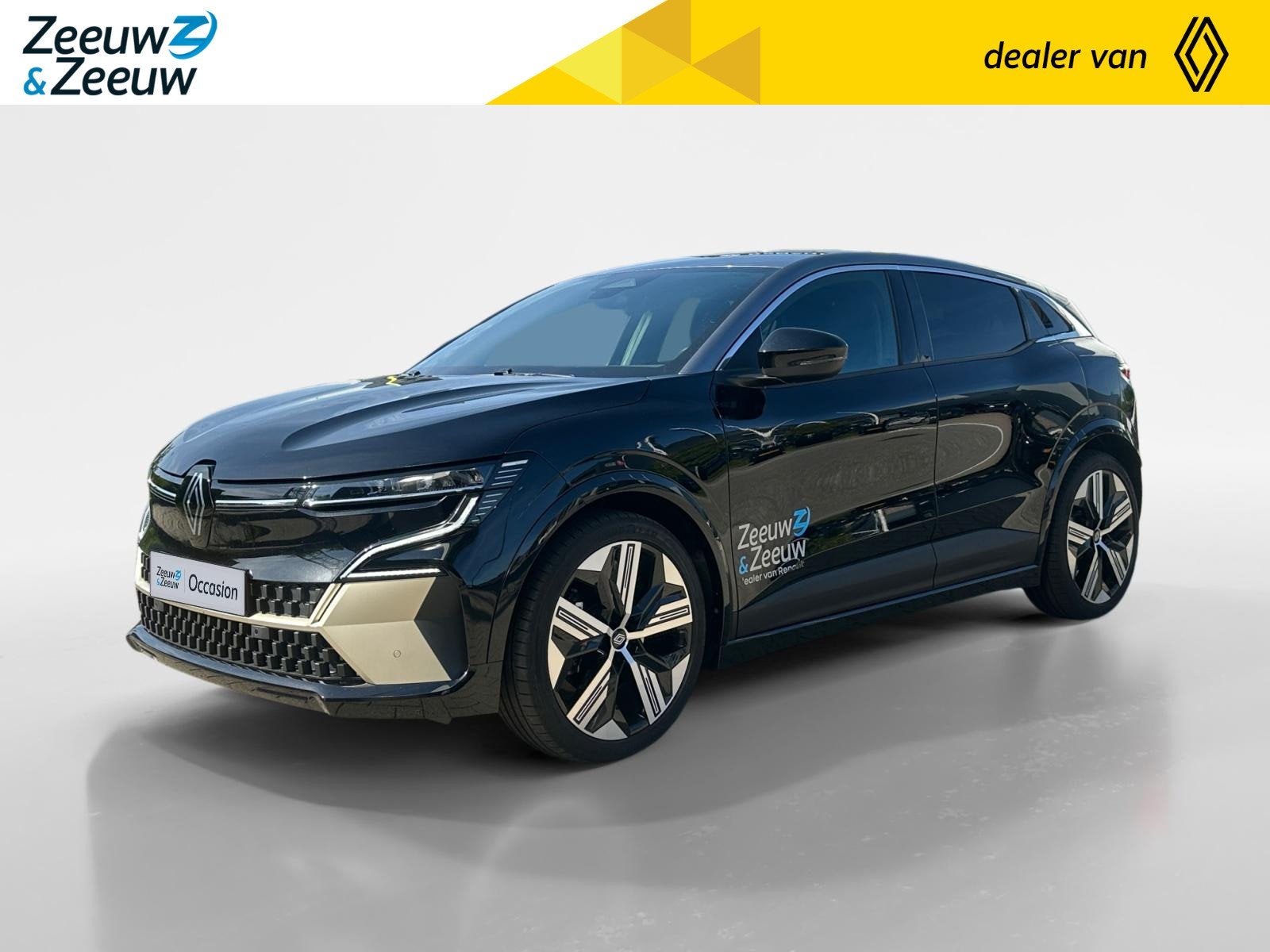 Renault Megane E-Tech comfort range iconic 60 kWh | Stuur &, Auto's, 12 maanden, Zwart, 385 min, Zwart