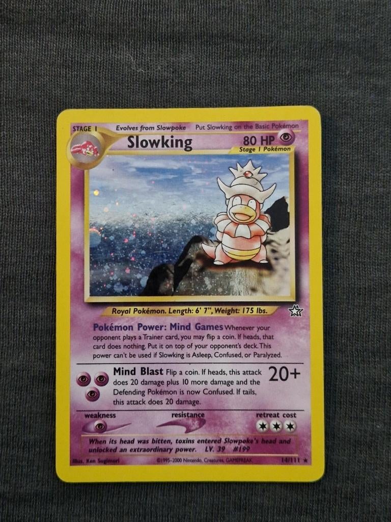 3x Vintage Pokémon Slowking 14/111 Holo - Neo Genesis - 2000, Ophalen of Verzenden, Gebruikt, Losse kaart, Foil