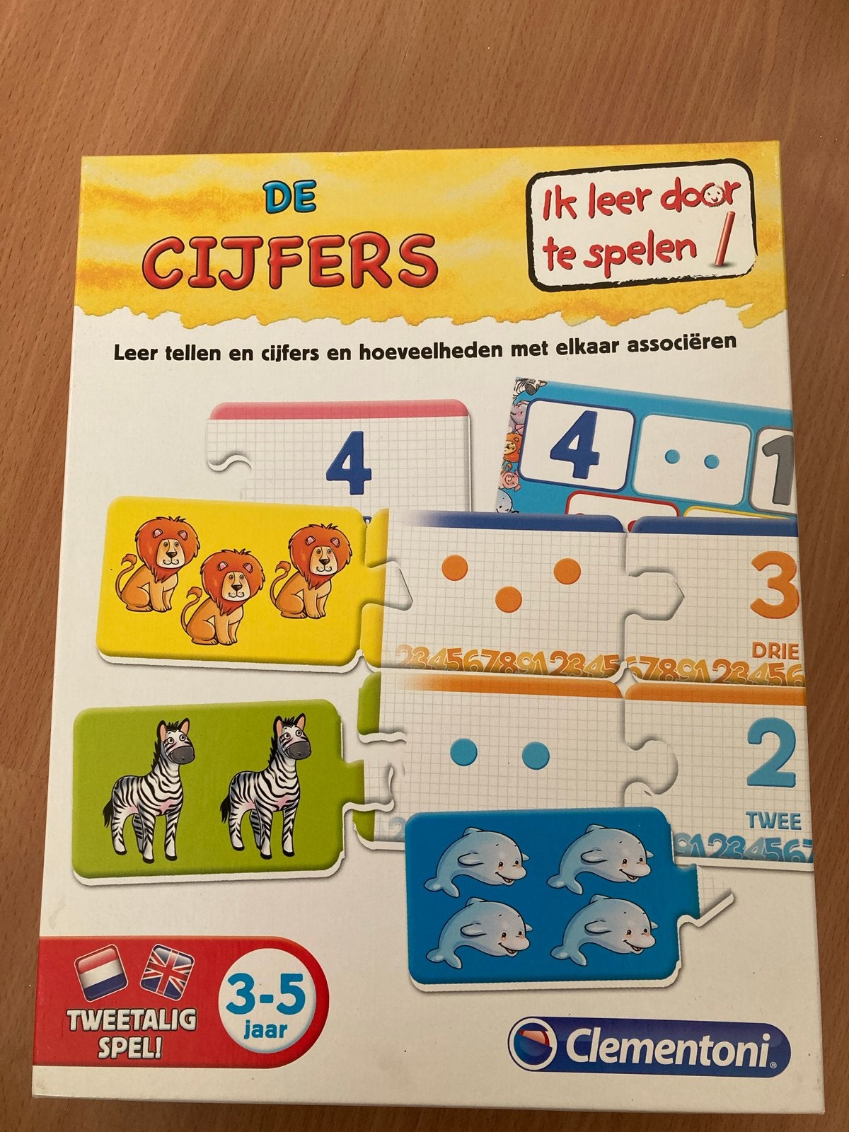 Clementoni De Cijfers leeftijd 3–5 jaar, Ophalen of Verzenden, Zo goed als nieuw, Puzzelen