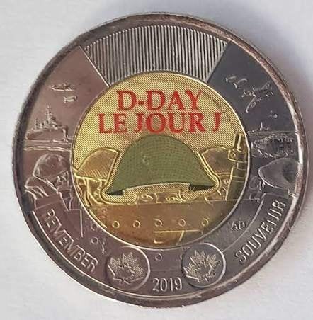 Canada - 2 Dollar 2020 - Color D-Day - circulated, Verzenden, Noord-Amerika, Losse munt