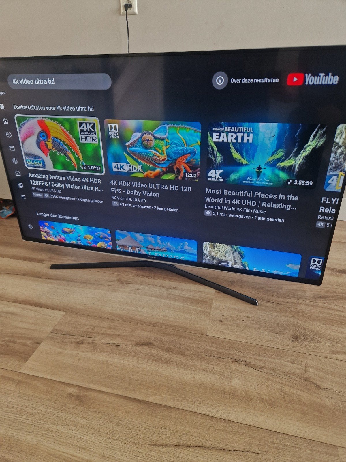Samsung smart tv 55 inch, 50 Hz, Ophalen of Verzenden, Zo goed als nieuw, Samsung