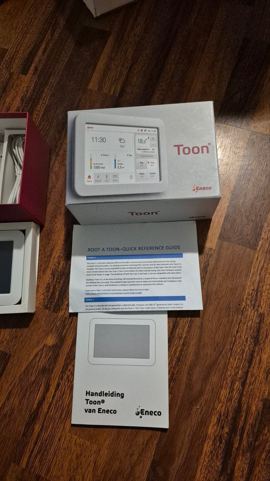 Toon slimme thermostaat compleet met alle accessoires, Thermostaat, Gebruikt, Minder dan 30 cm, Minder dan 60 cm