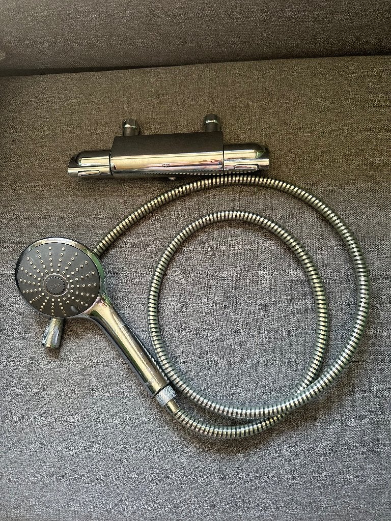 Gebruikte Douchekraan Grohe + Badkamerset Brohe, Ophalen, Gebruikt, Chroom, Douche