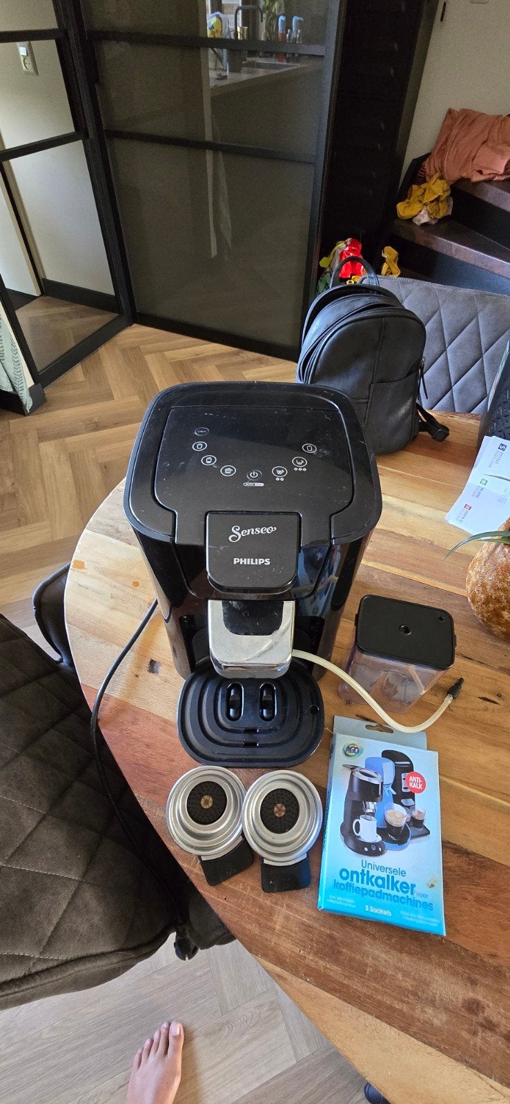Philips Senseo Koffiepadmachine - Zwart, Witgoed en Apparatuur, Koffiezetapparaten, Ophalen, Gebruikt, Koffiemachine, 2 tot 4 kopjes