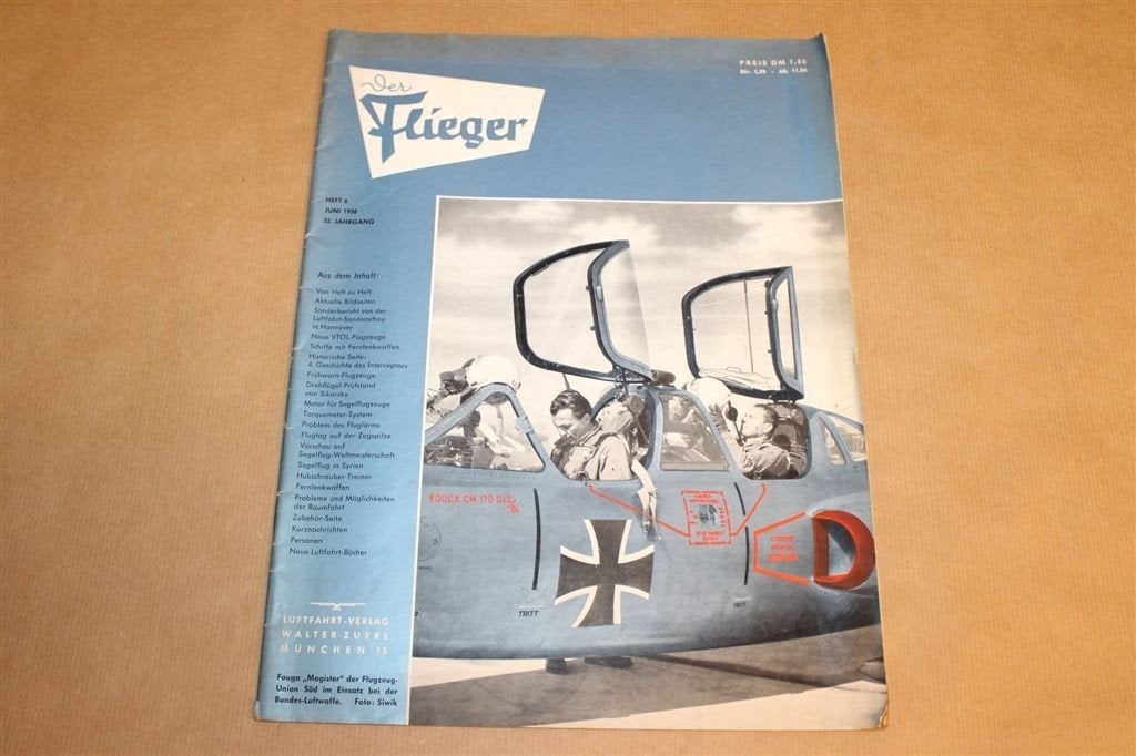 Der Flieger — Militaire en Civiele Luchtvaart 1958, Vintage, Gebruikt, Schaalmodel, -, -
