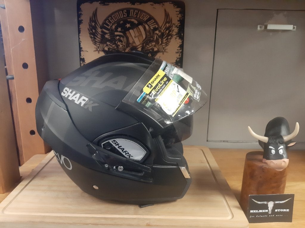 Shark evoline 3 helm XS showroom model mist kapje €100,00, Motoren, Nieuw met kaartje, XS, Pascalstraat 6 1704 RD Heerhugowaard