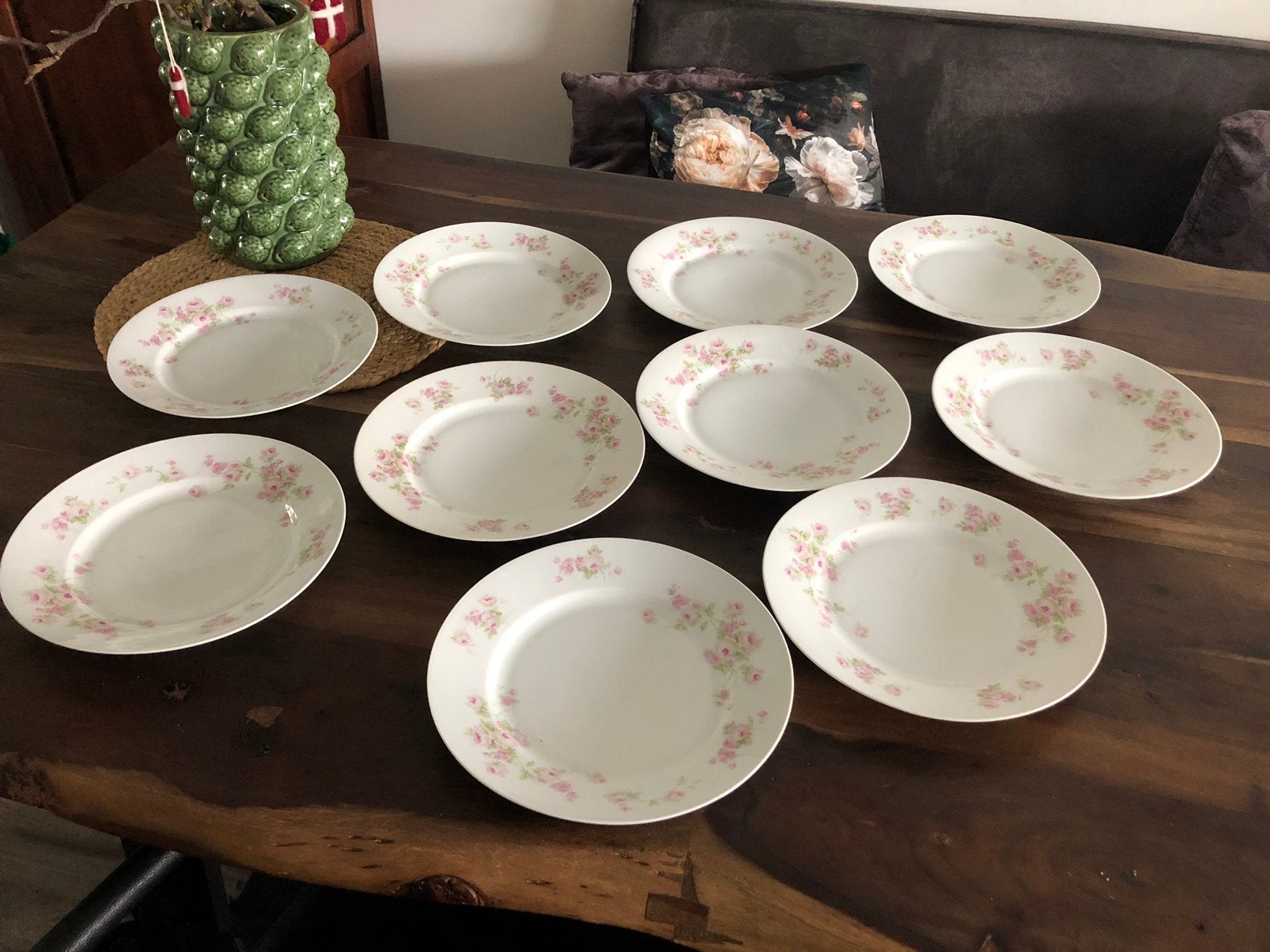 💝 10x Antiek BROCANTE KARLSBAD ROZEN dinerbord - €7,50 p.st, Ophalen of Verzenden