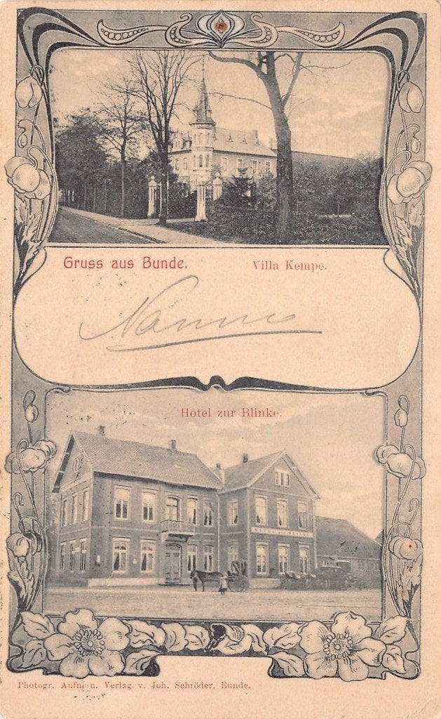 623 Gruss aus Bunde  1907, Ophalen of Verzenden, Voor 1920, Gelopen, Duitsland