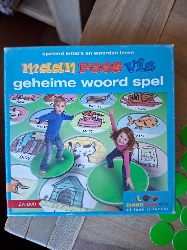 Maan Roos Vis Geheime Woord Spel, Een of twee spelers, Ophalen of Verzenden, Zo goed als nieuw, Zwijsen B.V. Tilburg