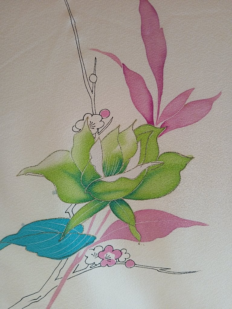 Traditionele Japanse Kimono white color flower, Ophalen of Verzenden