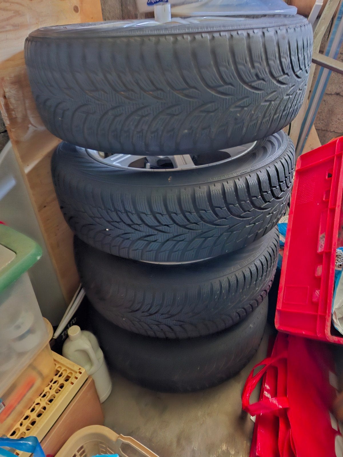 Nissan Pulsar (2014) velgen met gebruikte winterbanden, Ophalen, Gebruikt, 16 inch, Banden en Velgen