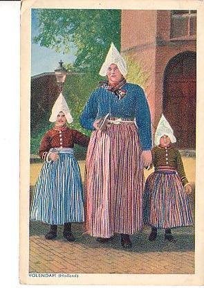 Ansichtkaart 	Volendam	Klederdracht, Verzenden, 1940 tot 1960, Ongelopen, Noord-Holland