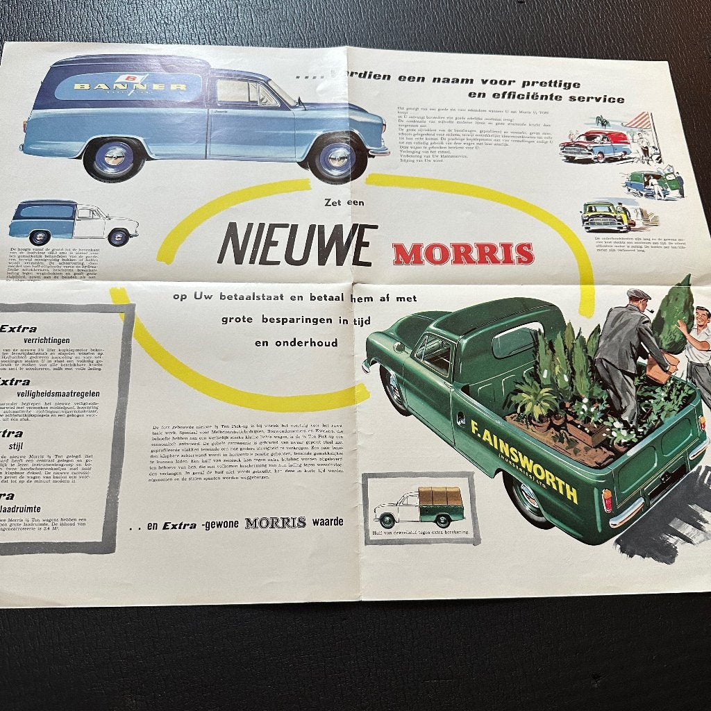 #18) MORRIS Bestelwagens - 1957, Boeken, Auto's | Folders en Tijdschriften, Verzenden, Gelezen, Overige merken