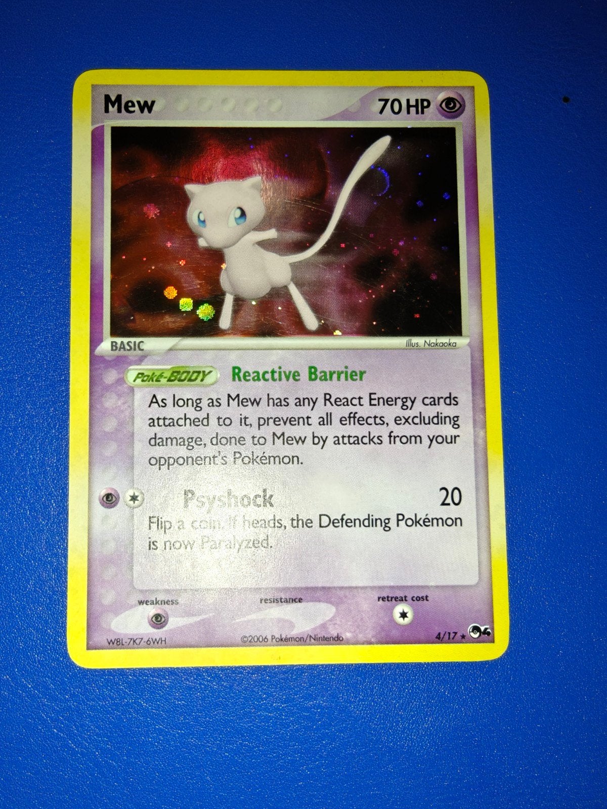Mew 4/17 Pokémon kaart - Holo Rare, Ophalen of Verzenden, Zo goed als nieuw, Losse kaart