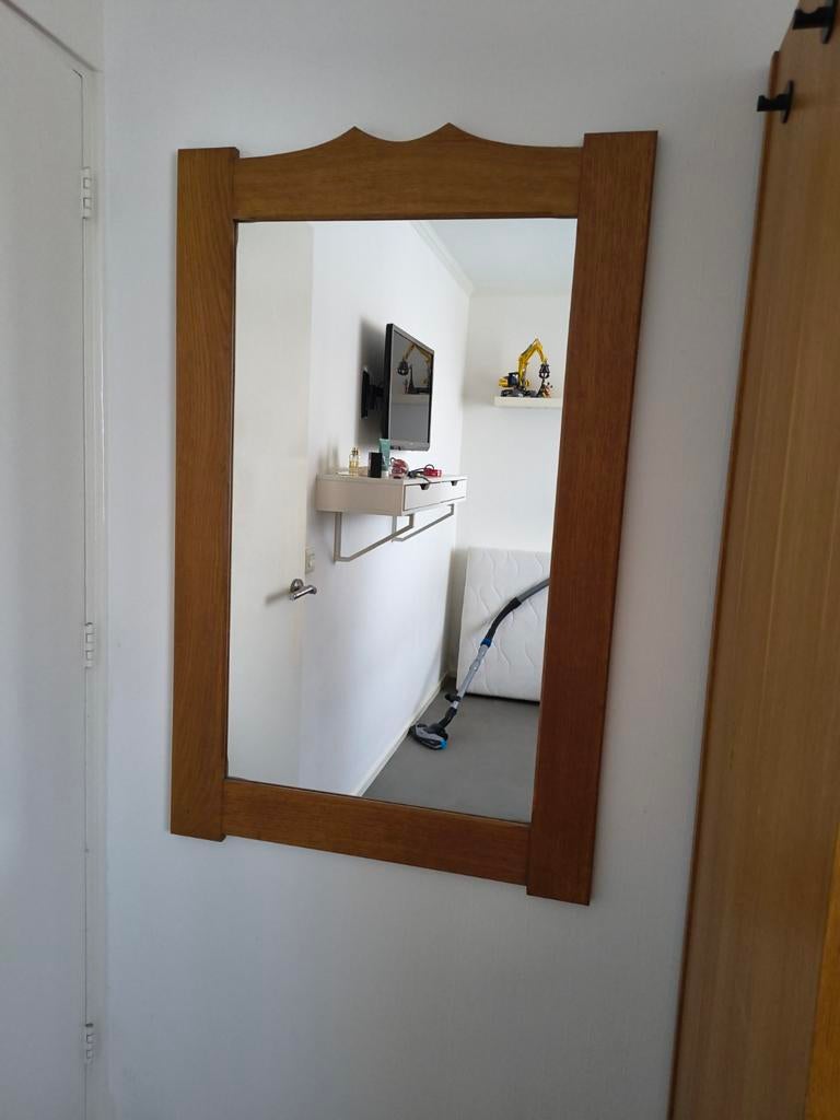 Eiken spiegel van Bosker Meubelen Siddeburen, Huis en Inrichting, Ophalen, Gebruikt, 100 tot 150 cm, 75 tot 100 cm