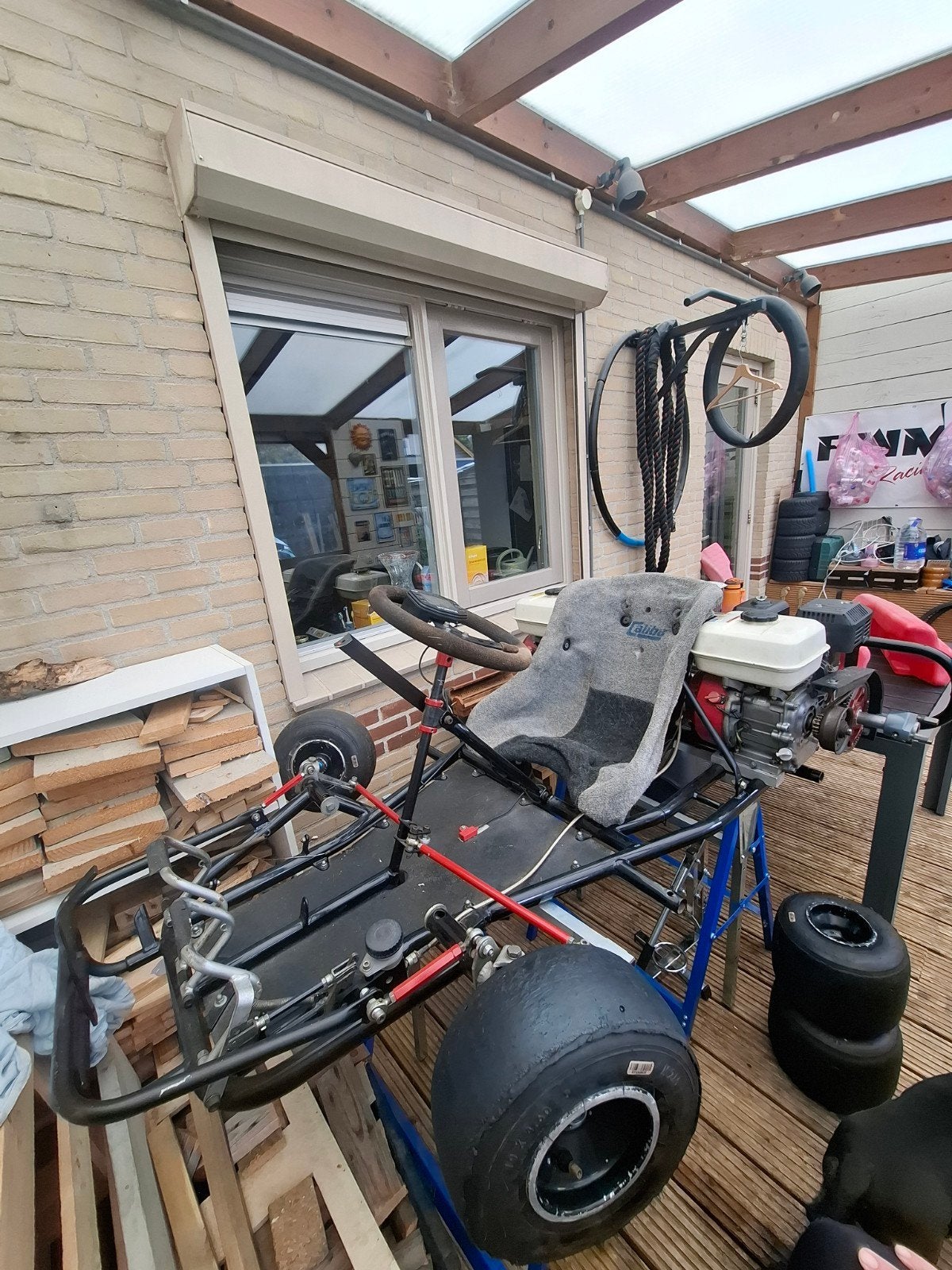 Leuke prokart met 2x originele honda gx160 motoren., Sport en Fitness, Karting, Ophalen, Gebruikt, Kart