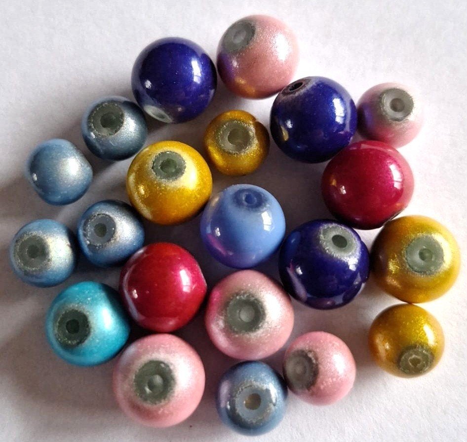 SALE Kleurige miracle glas kralen 6-10 mm, Verzenden, Nieuw, Kraal