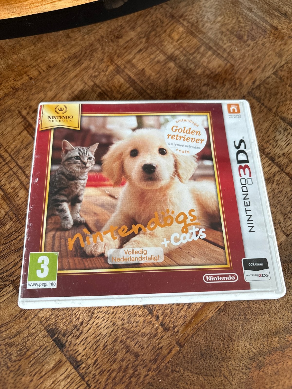 Nintendogs + Cats: Golden Retriever & Nieuwe Vrienden 3DS, Gebruikt, 1 speler, Ophalen of Verzenden, Vanaf 3 jaar