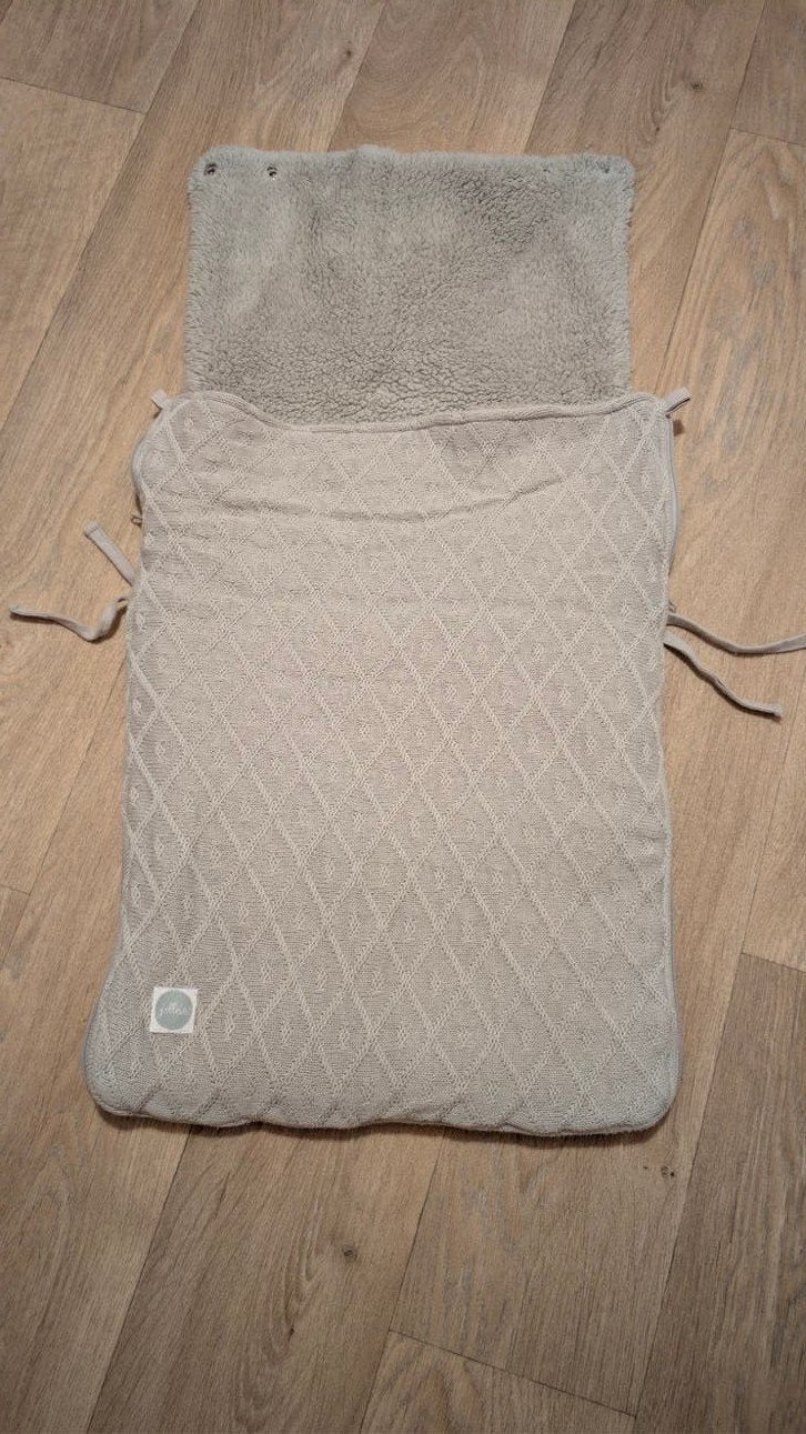 Jollein winter voetenzak grijs gebreid voor Maxi-cosy, Ophalen, Grijs, Voetenzak, Jollein